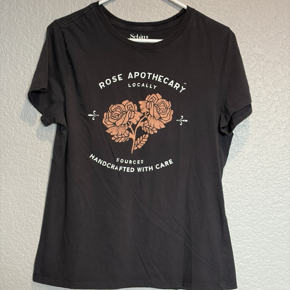 Women's Cotton T-shirt Schitt's Creek Rose's Apothecary Size‎ Large Black